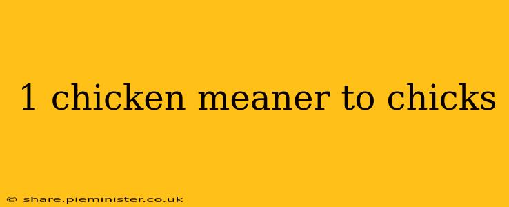 1 chicken meaner to chicks