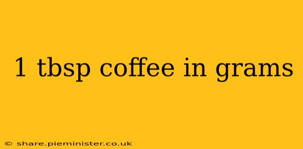 1 tbsp coffee in grams
