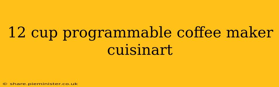 12 cup programmable coffee maker cuisinart
