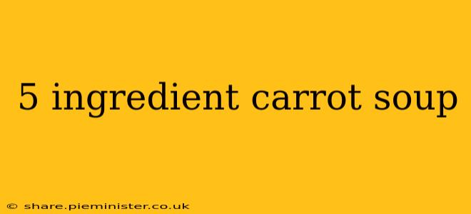 5 ingredient carrot soup