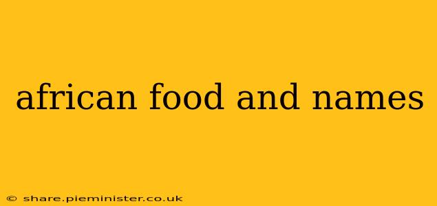 african food and names