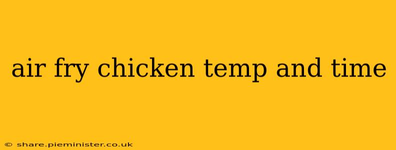 air fry chicken temp and time