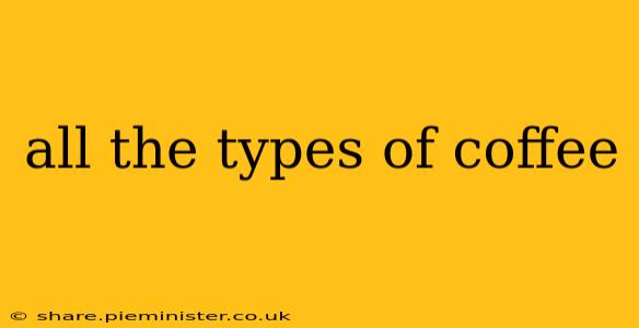 all the types of coffee