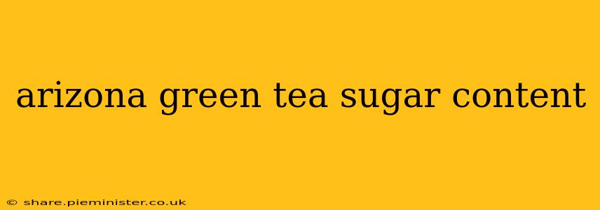 arizona green tea sugar content