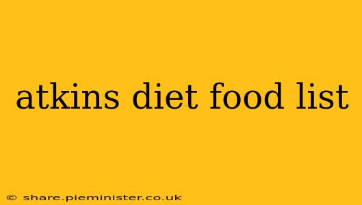 atkins diet food list