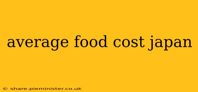 average food cost japan