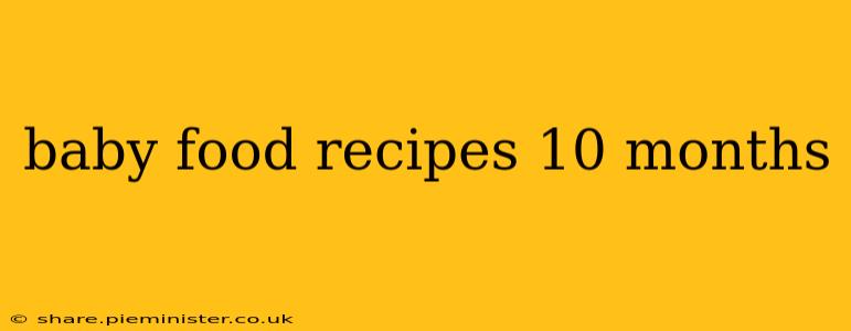baby food recipes 10 months
