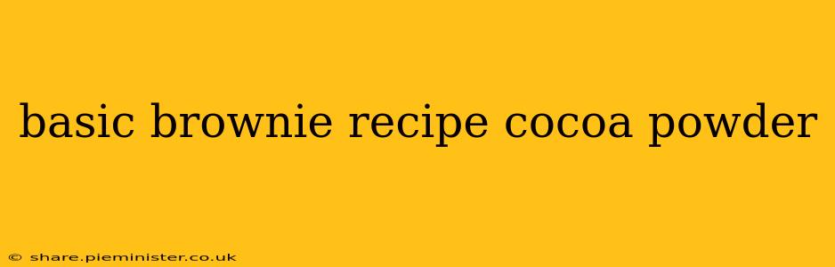 basic brownie recipe cocoa powder
