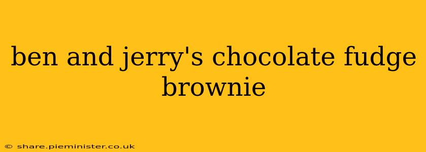 ben and jerry's chocolate fudge brownie