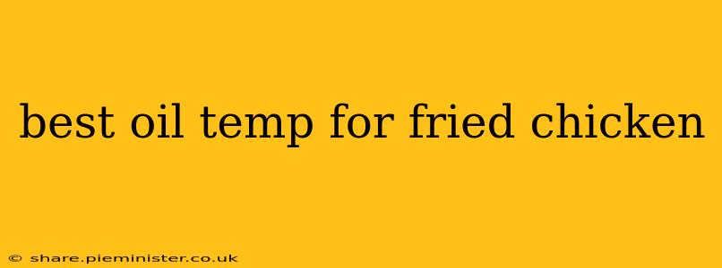 best oil temp for fried chicken