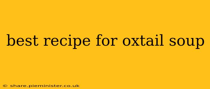 best recipe for oxtail soup