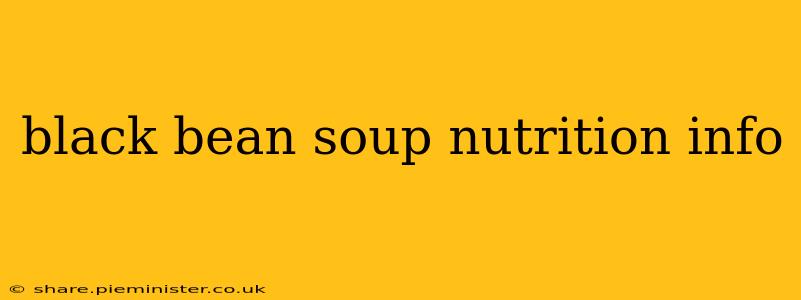 black bean soup nutrition info