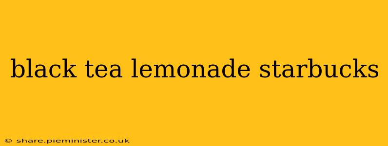 black tea lemonade starbucks