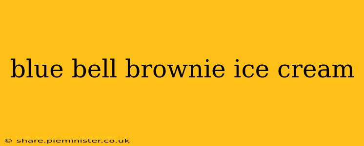 blue bell brownie ice cream