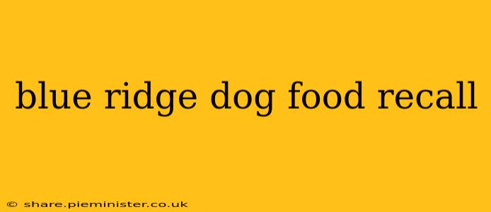 blue ridge dog food recall
