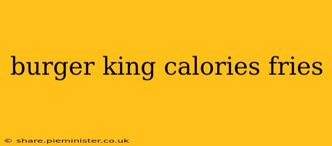 burger king calories fries