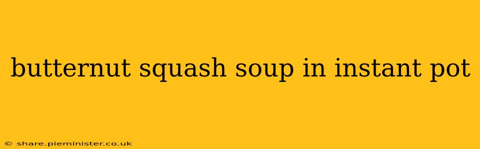 butternut squash soup in instant pot