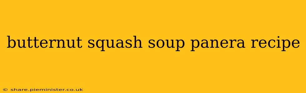 butternut squash soup panera recipe