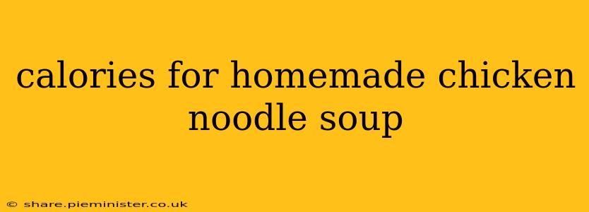 calories for homemade chicken noodle soup