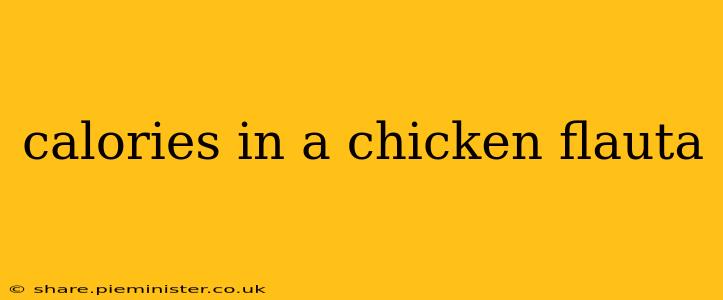 calories in a chicken flauta