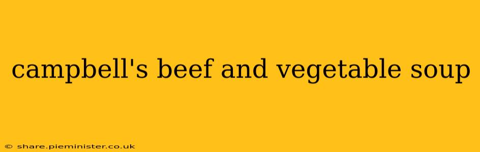 campbell's beef and vegetable soup