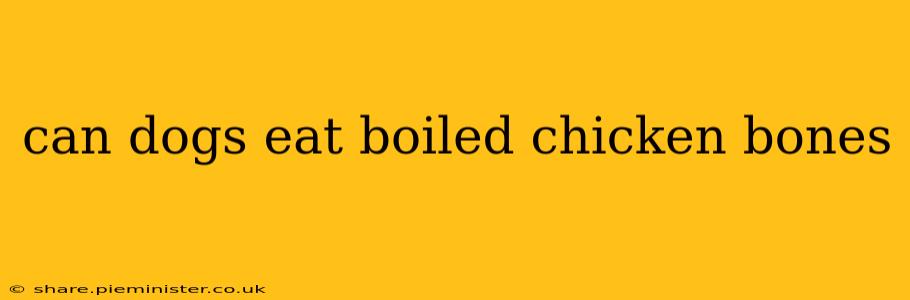 can dogs eat boiled chicken bones