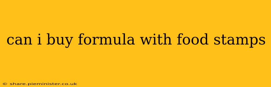 can i buy formula with food stamps