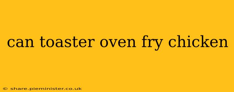 can toaster oven fry chicken