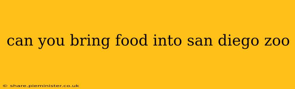 can you bring food into san diego zoo
