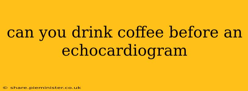 can you drink coffee before an echocardiogram