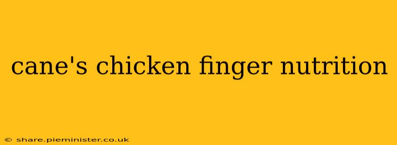cane's chicken finger nutrition