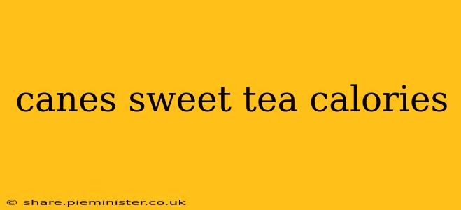 canes sweet tea calories