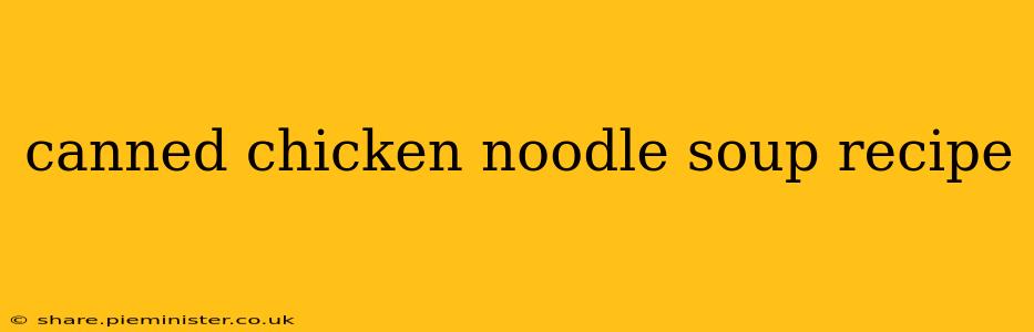 canned chicken noodle soup recipe