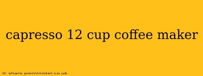 capresso 12 cup coffee maker