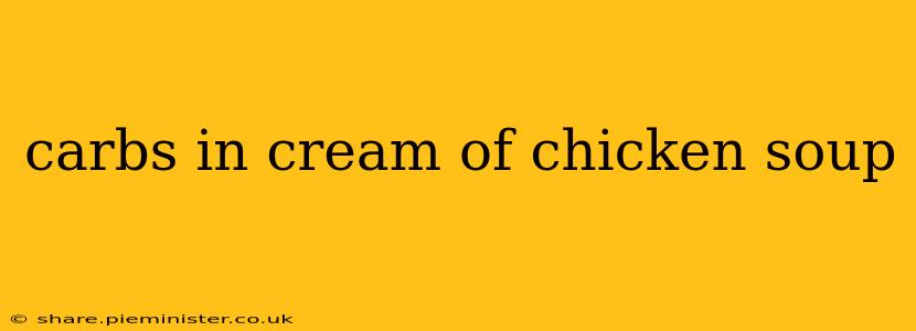 carbs in cream of chicken soup