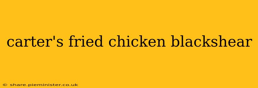 carter's fried chicken blackshear