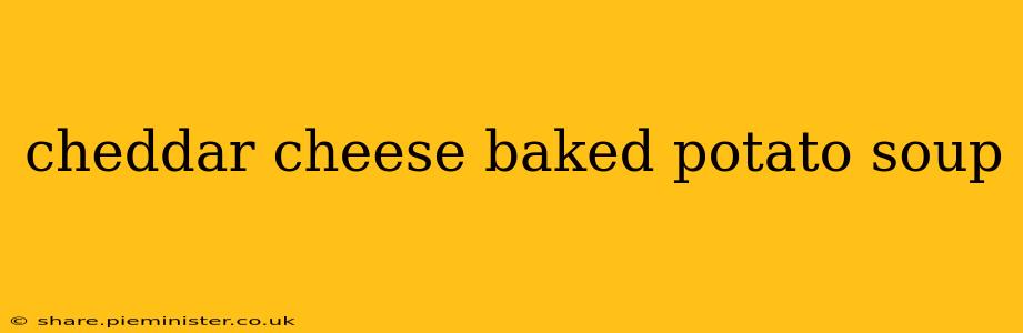 cheddar cheese baked potato soup