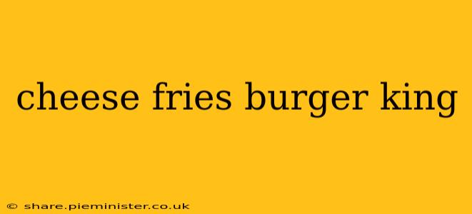 cheese fries burger king