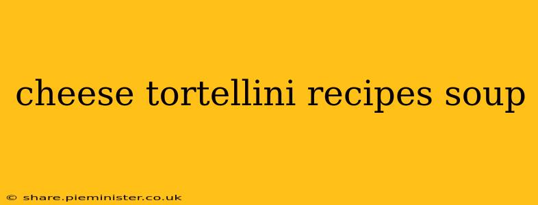 cheese tortellini recipes soup