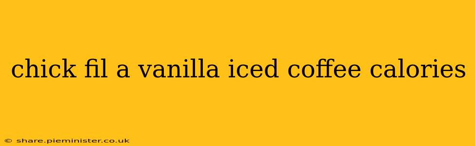 chick fil a vanilla iced coffee calories