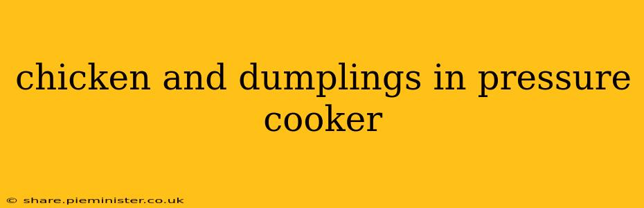 chicken and dumplings in pressure cooker