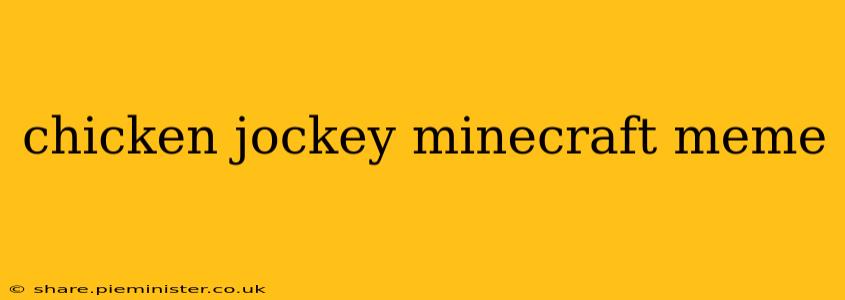 chicken jockey minecraft meme