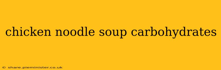 chicken noodle soup carbohydrates