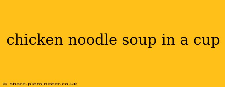 chicken noodle soup in a cup
