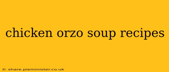 chicken orzo soup recipes