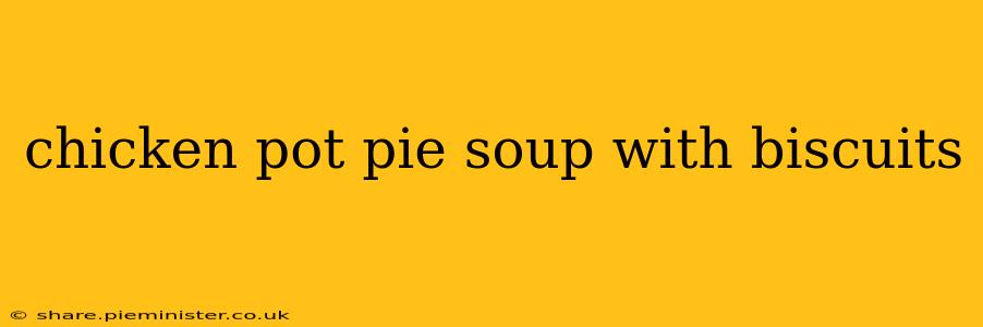 chicken pot pie soup with biscuits