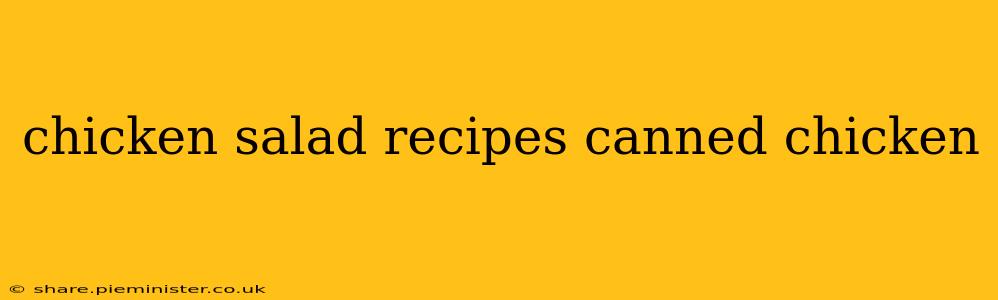 chicken salad recipes canned chicken