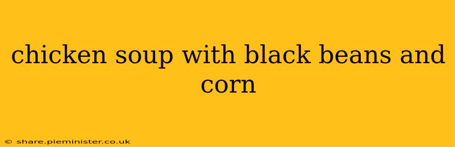 chicken soup with black beans and corn