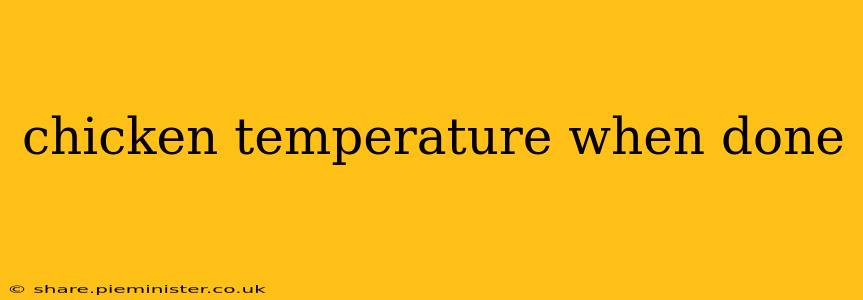 chicken temperature when done