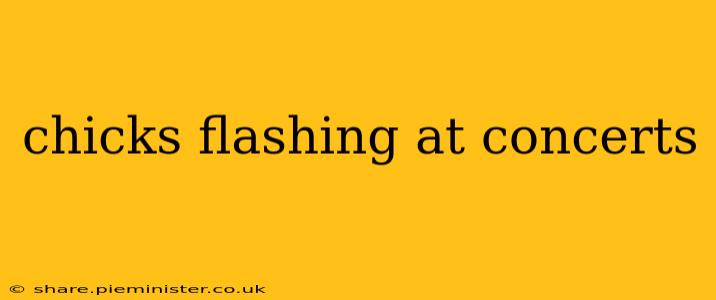 chicks flashing at concerts